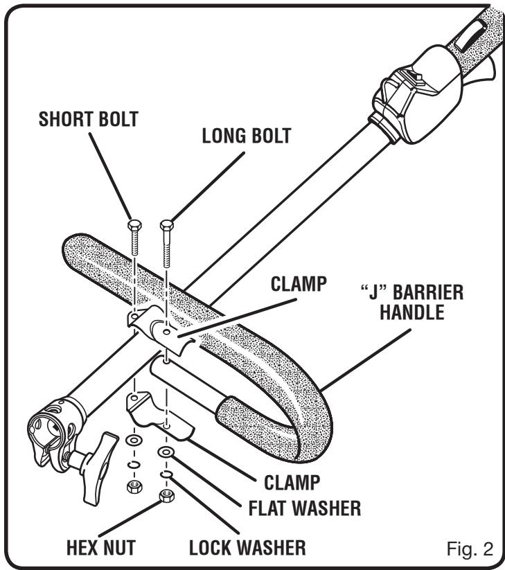RYOBI RY52003 - ATTACHING THE "J" BARRIER HANDLE - 1
