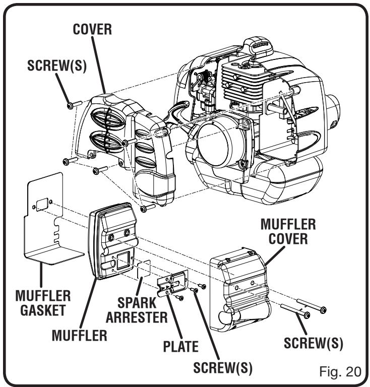 RYOBI RY60511B - To replace the spark arrestor: - 1