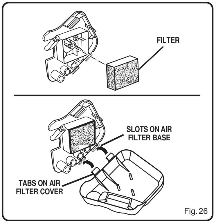 RYOBI RY70105 - REPLACING AND CLEANING AIR FILTER - 2