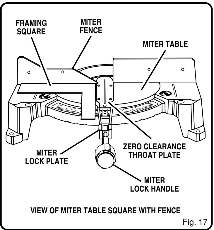 RYOBI TS1351 - SQUARING THE MITER TABLE TO THE FENCE - 1