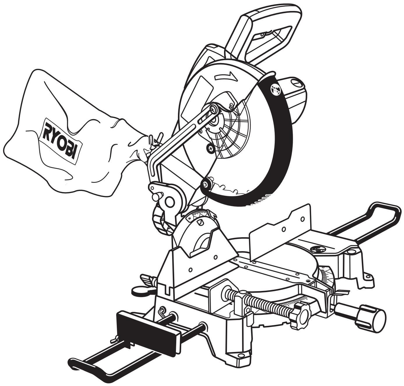 RYOBI TS1353 - in. Compound Miter SawTS1353DXL - Double Insulated - 1