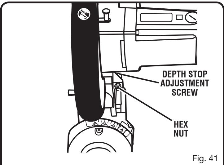 RYOBI TS1353 - DEPTH STOP ADJUSTMENTS - 1