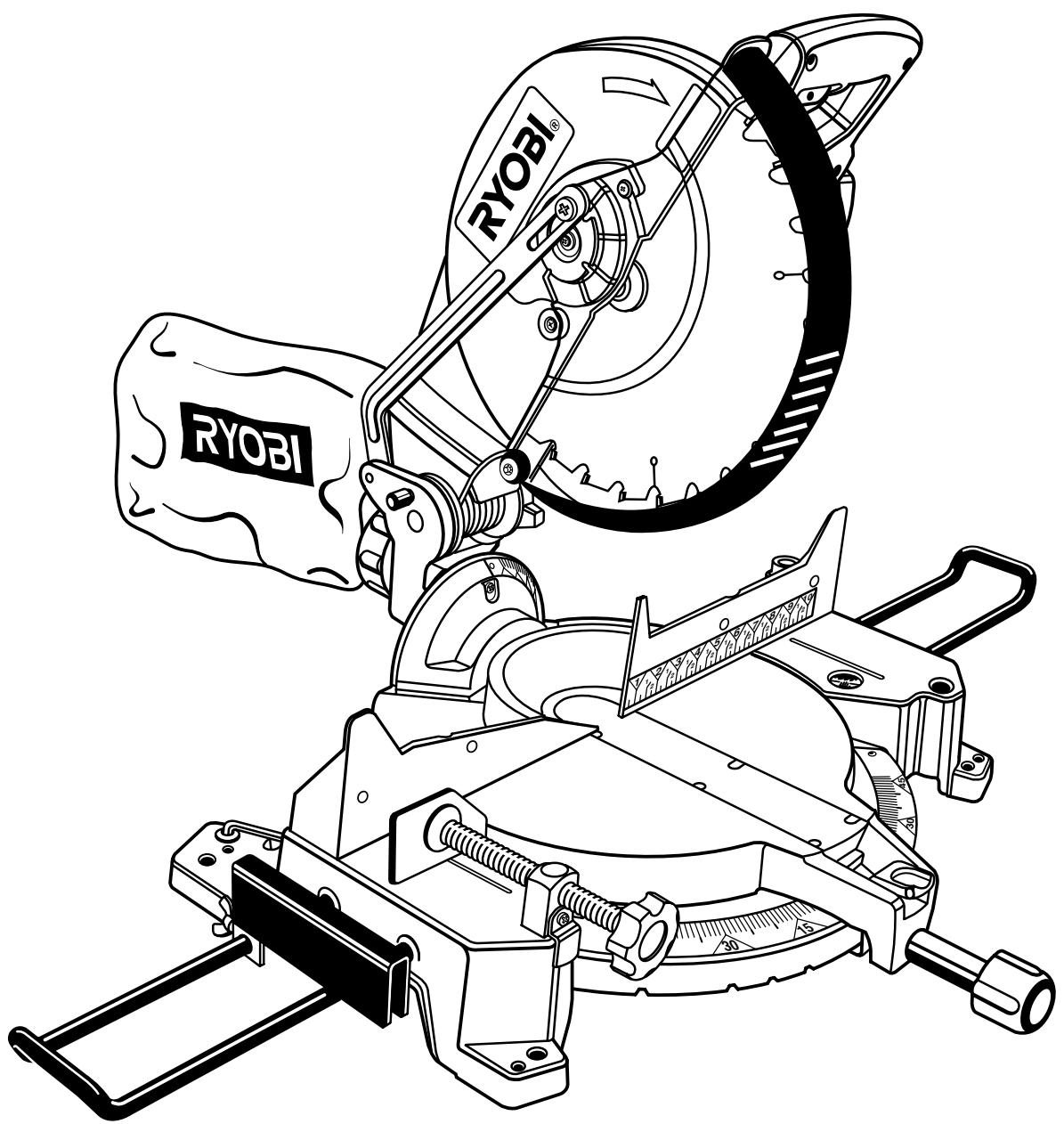 RYOBI TS1551 - OPERATOR'S MANUAL 12 in. (305 mm) Compound Miter Saw Model TS1551 - Double Insulated - 1