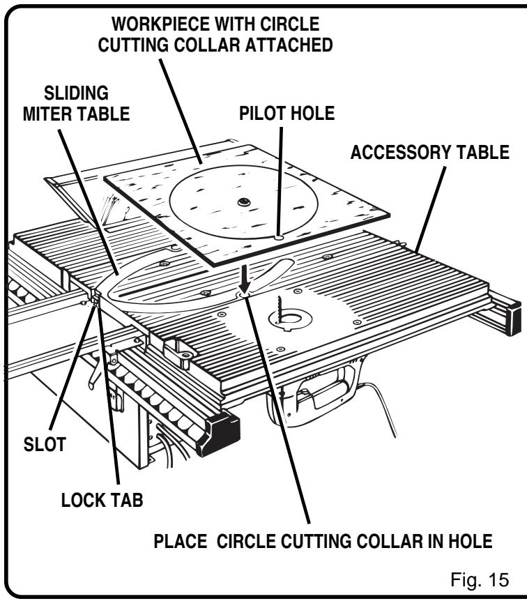 RYOBI 495 - COMPLETED SET-UP FOR CIRCLE CUTTING - 1