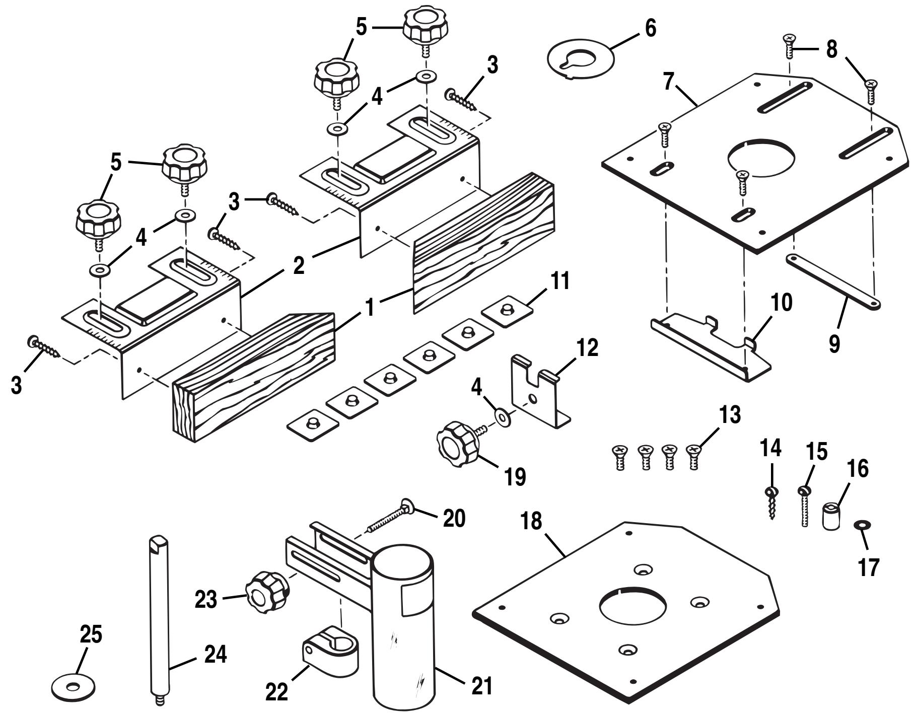 RYOBI 495 - COMPLETED SET-UP FOR CIRCLE CUTTING - 3