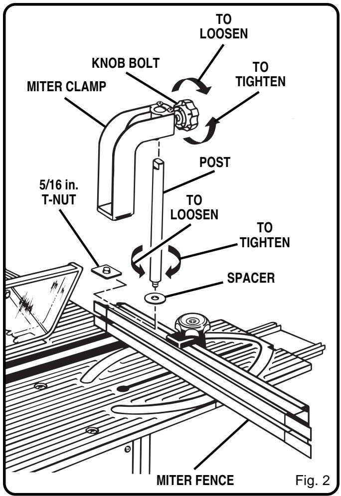 RYOBI 4710300 - ASSEMBLING THE MITER CLAMP - 1