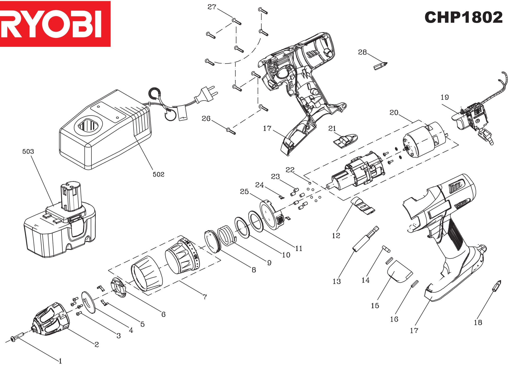 RYOBI CHP1802 - CHP1802 - 1