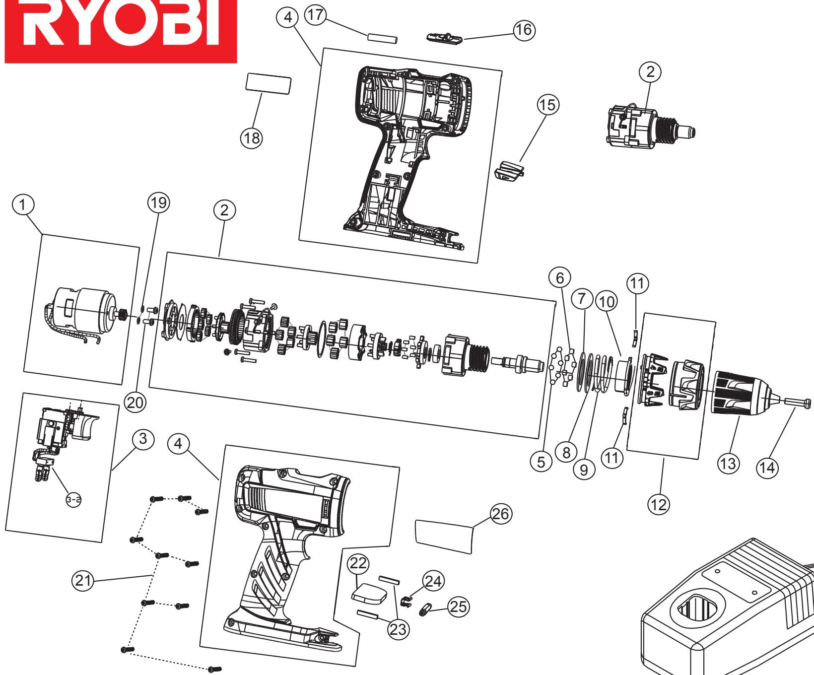 RYOBI LCD18021B - 1