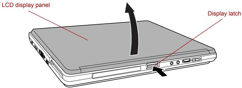 TOSHIBA PM300 - Opening the display - 2