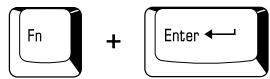Fn + Enter ←