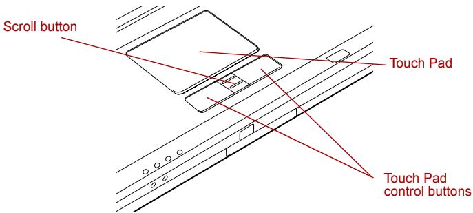 Scroll button Touch Pad Touch Pad control buttons