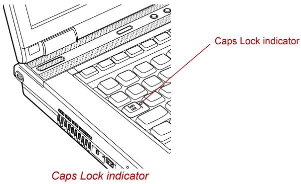 Caps Lock indicator Caps Lock indicator