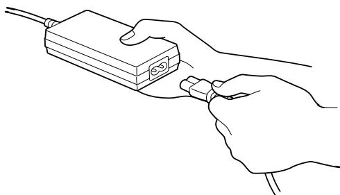 TOSHIBA SATELLITE 1900 - Connecting the AC adapter - 2