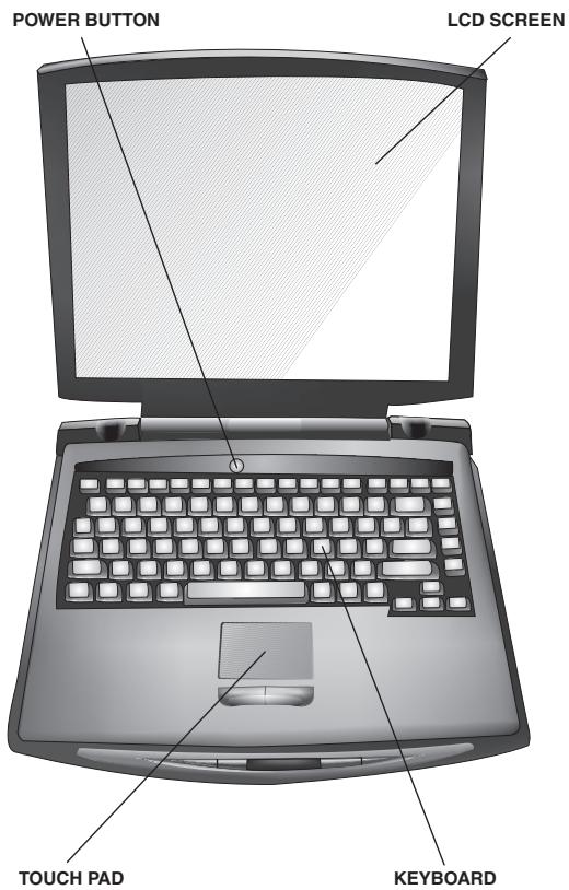 TOSHIBA SATELLITE 1900 - Front With The Display Open - 1