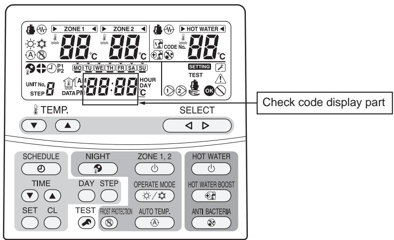 TOSHIBA HWS-1103H-E - 9-3-2. How to determine from the check code on the remote control - 1
