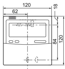 TOSHIBA HWS-1403H-E - Remote controller installation dimension - 1