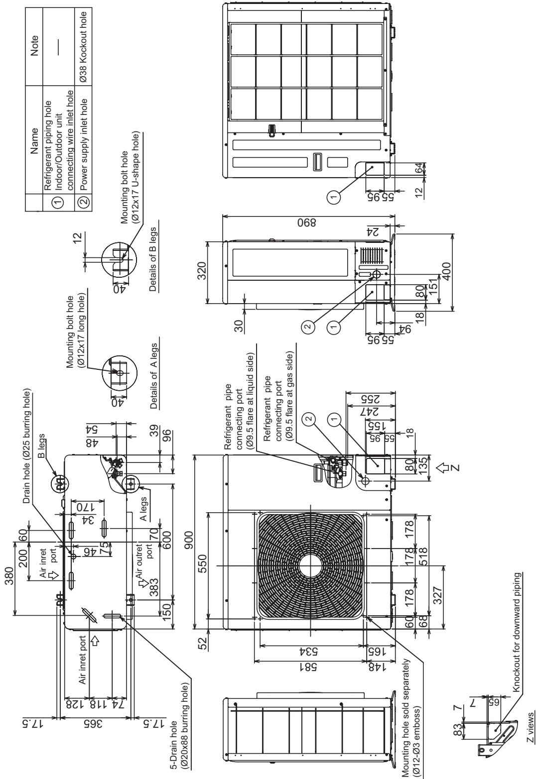 TOSHIBA HWS-1403H-E - 5-2. Dimension 5-2-1. HWS-803H-E - 1