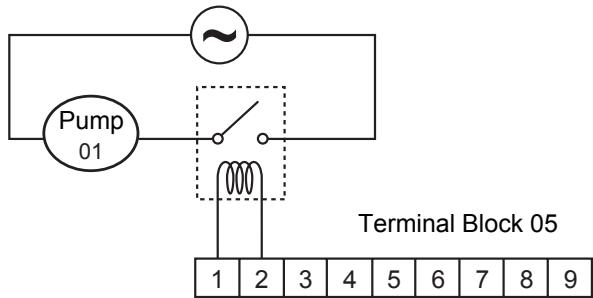 TOSHIBA HWS-1403H-E - Electrical connection for external additional pumps - 1