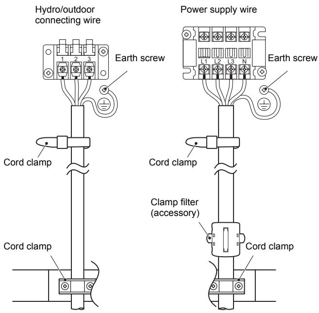 TOSHIBA HWS-1403H-E - 5-4-4. Wiring between Hydro Unit and Outdoor Unit - 5