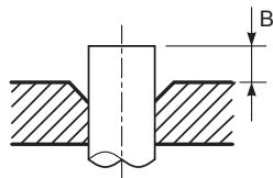 TOSHIBA HWS-1403H-E - Projection margin in flaring: B (Unit: mm) - 1