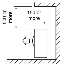 TOSHIBA HWS-1403H8-E - Obstacle also above unit - 1