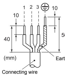 TOSHIBA HWS-803H-E - Stripping length power cord and connecting wire - 1