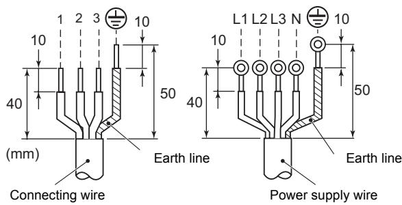 TOSHIBA HWS-803H-E - Stripping length power cord and connecting wire - 1