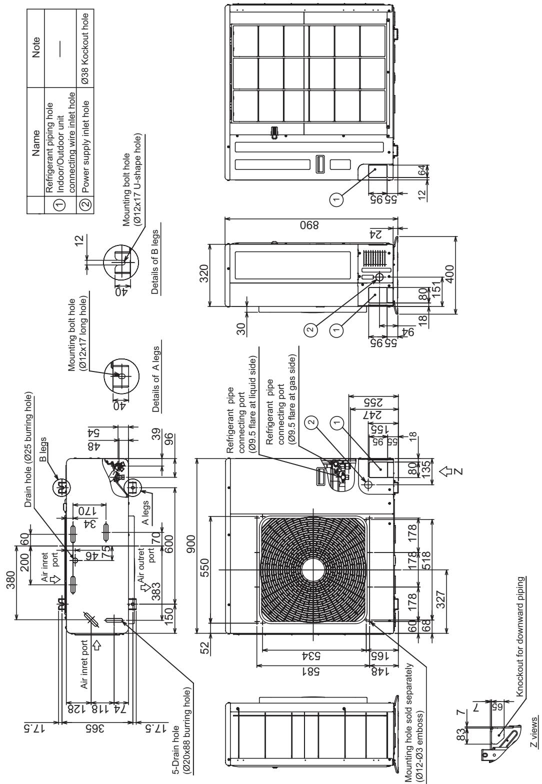 TOSHIBA HWS-803H-E - 5-2. Dimension 5-2-1. HWS-803H-E - 1