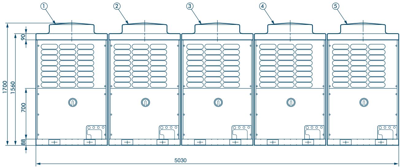 TOSHIBA MM-A0280HX - Cinq Unités Connectées - 2