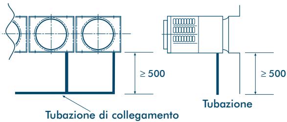 TOSHIBA MM-A0280HX - Quando la parete esterna è più bassa dell'unità - 7