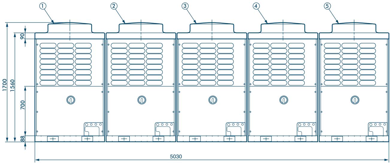 TOSHIBA MM-A0280HX - Cinque unità Collegate - 2