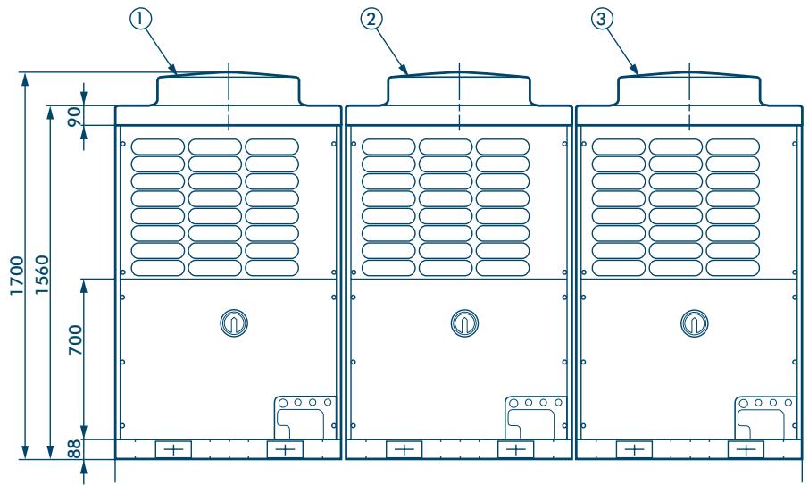 TOSHIBA MM-A0280HX - Trois Unités Connectées - 2