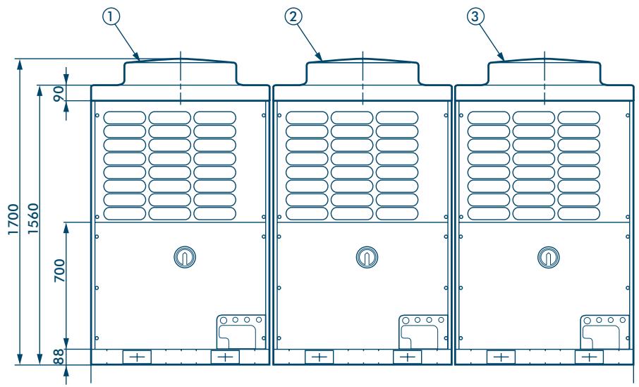 TOSHIBA MM-A0280HX - Diagrams de dimensiones - 2