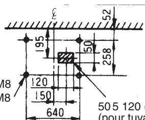 TOSHIBA MMD-AP0181BH - Détail du trou pour les liaisons passant par le bas - 1