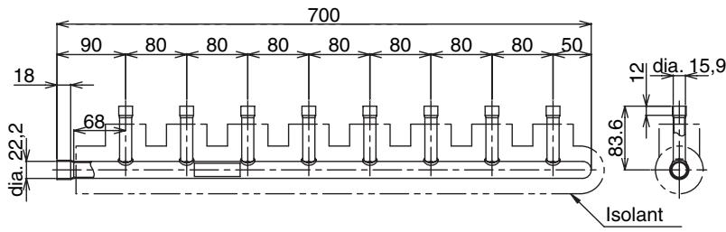 TOSHIBA MMD-AP0181BH - Côté gaz évaporé - 1