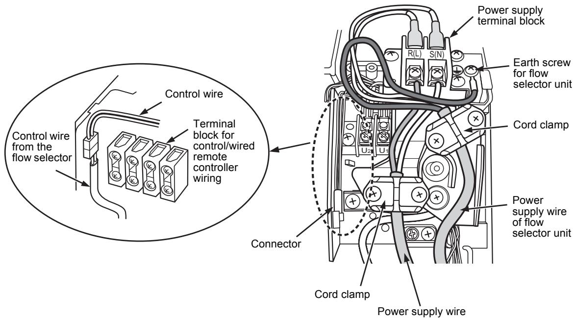 TOSHIBA MMK-AP0153H - How to connect the wiring of flow selector unit - 1