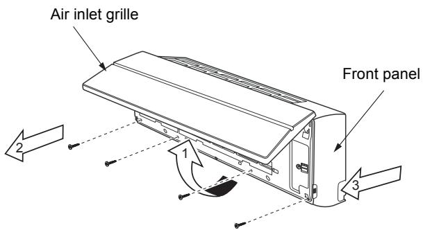 TOSHIBA MMK-AP0153H - Remove the front panel - 1