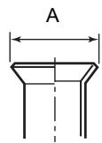TOSHIBA MMK-AP0153H - Dimension en mètres du diamètre de l'évasement : A (Unité : mm) - 1