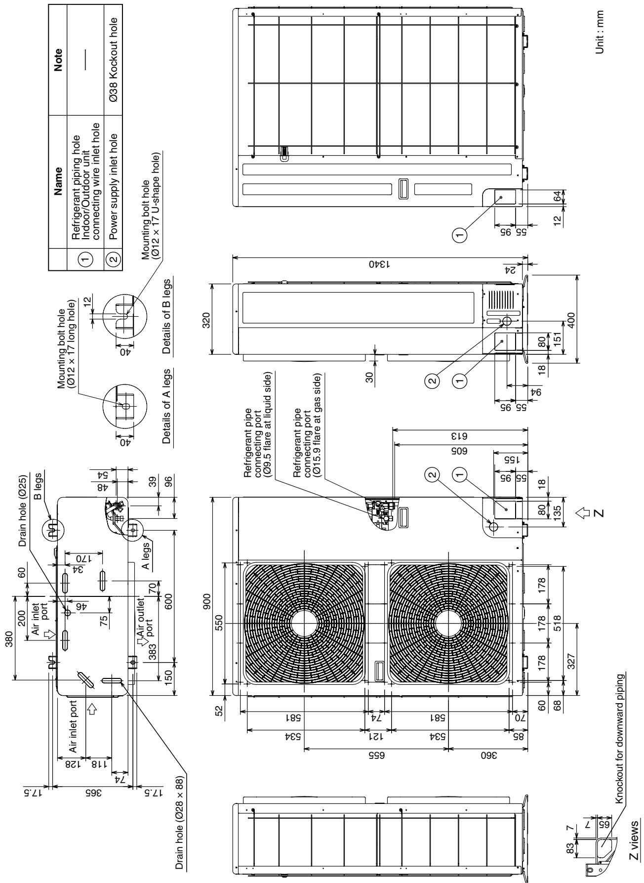 TOSHIBA RAV-SP1604AT8-E - 2-1. Outdoor Unit - 1