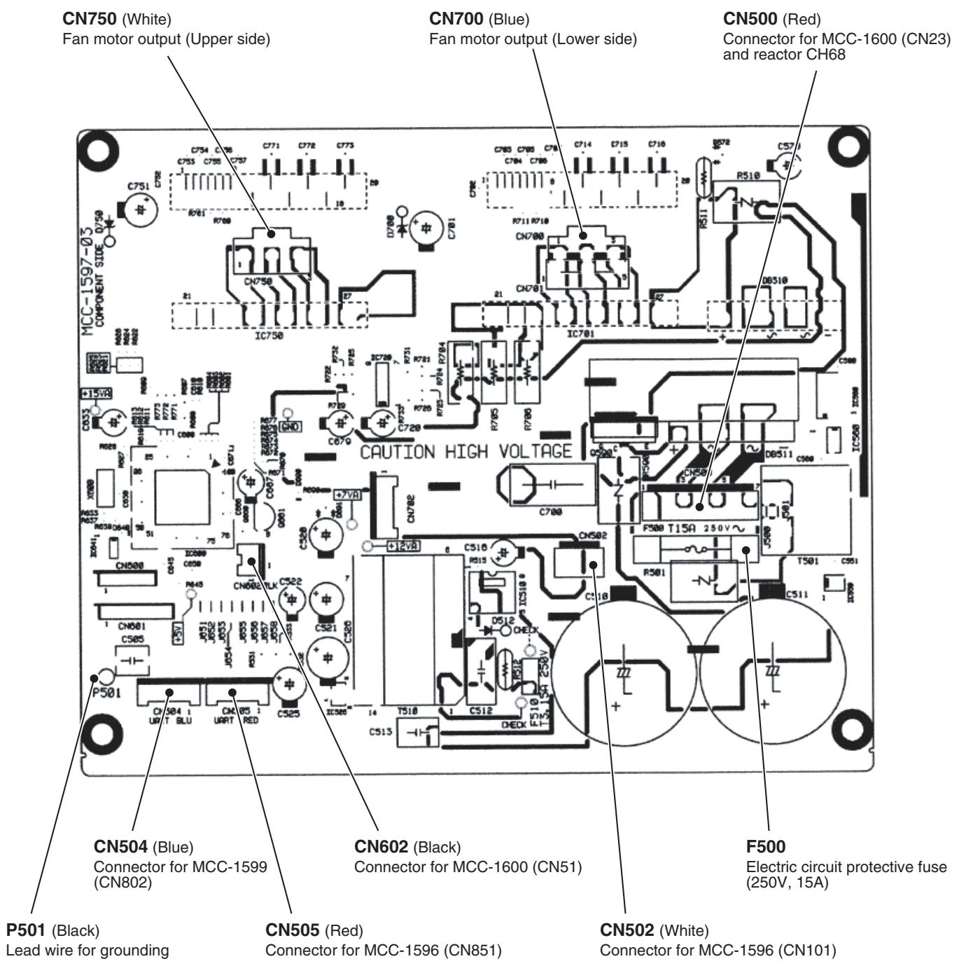 TOSHIBA RAV-SP1604AT8-E - 7-1-1. Print Circuit Board, MCC-1596 (Compressor IPDU) - 2