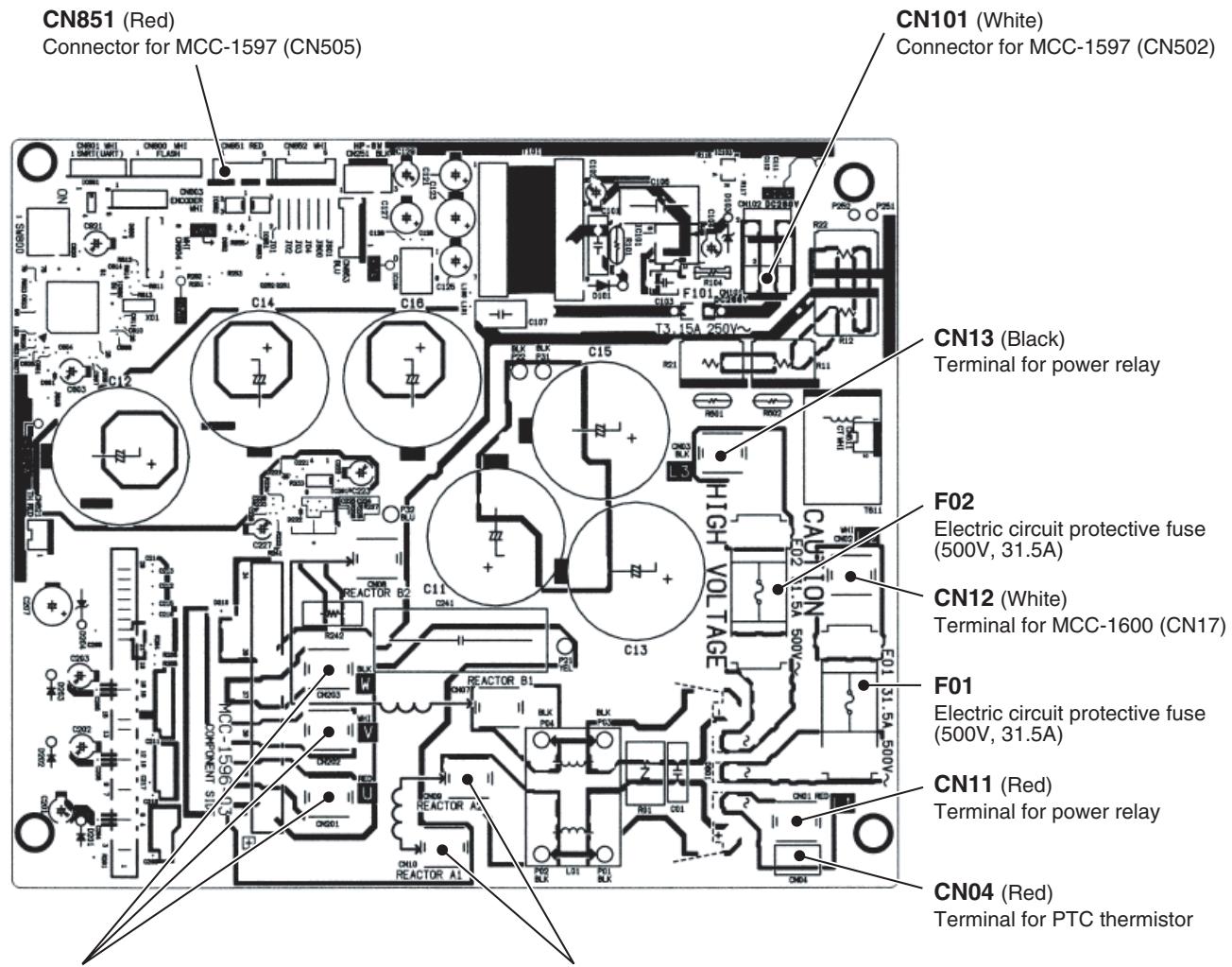 TOSHIBA RAV-SP1604AT8-E - 7-1-1. Print Circuit Board, MCC-1596 (Compressor IPDU) - 1