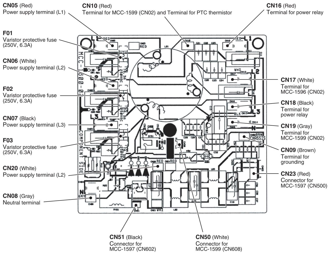 TOSHIBA RAV-SP1604AT8-E - 7-1-4. Print Circuit Board, MCC-1600 (Noise Filter) - 1