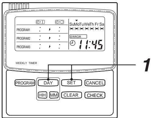TOSHIBA TCB-SC642TLE2 - Setup of the day of the week - 1