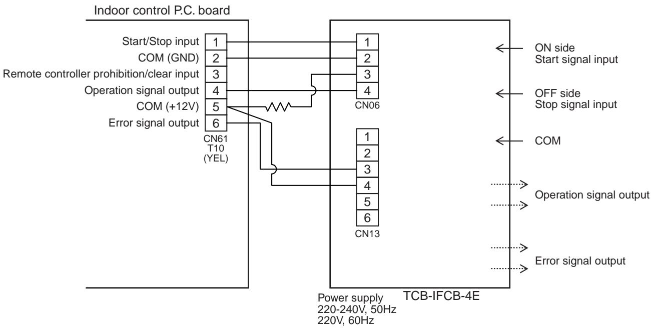 TOSHIBA TCB-SC642TLE2 - Wiring diagram using remote control interface (TCB-IFCB-4E) - 1