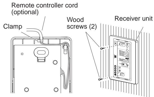 TOSHIBA TCB-SC642TLE2 - When using exposed mounting for the receiver unit, install onto a wall where the receiver unit can be attached. - 3