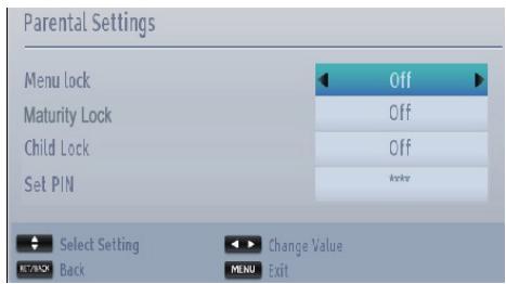 TOSHIBA W1333 - Viewing Parental Control Menu - 2