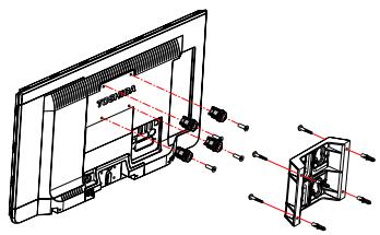 TOSHIBA W1333 - When using a Wall Bracket - 1