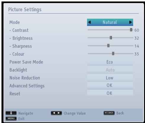 TOSHIBA W1333 - Configuring Picture Settings - 1