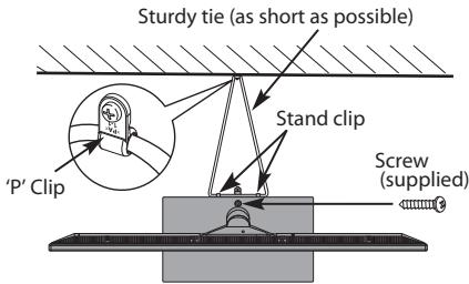 Sturdy tie (as short as possible) Stand clip 'SP' Clip Screw (supplied)