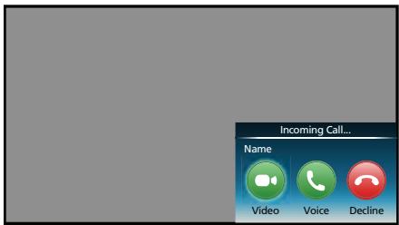 Incoming Call... Name Video Voice Decline